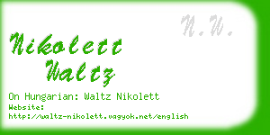 nikolett waltz business card